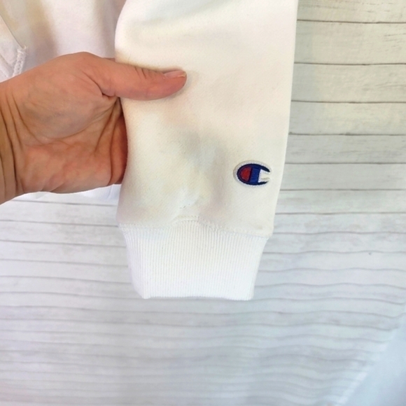 CHAMPION WHITE LOGO HOODIE, SZ LARGE - Picture 7 of 14